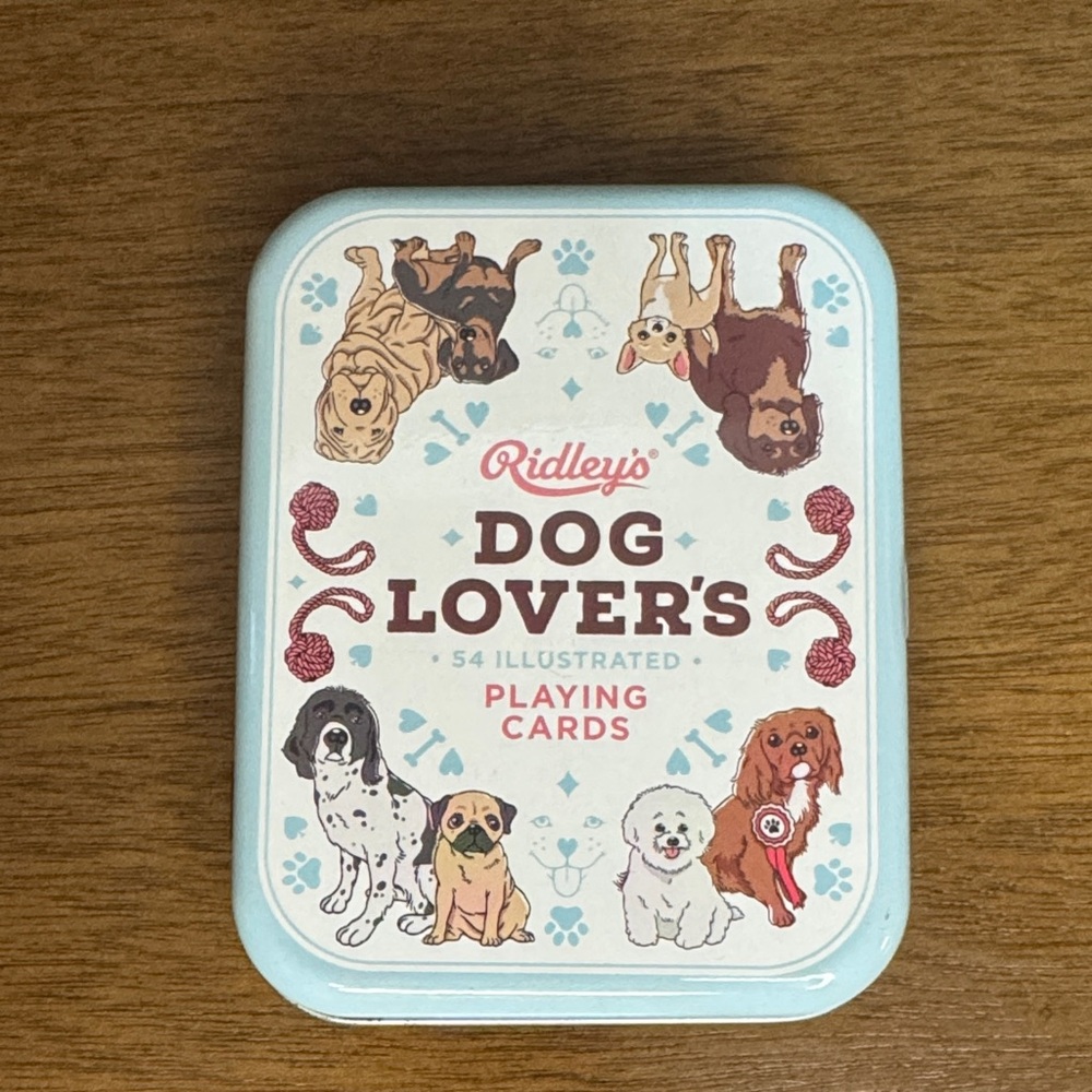 Dog Lover's Playing Cards in tin case